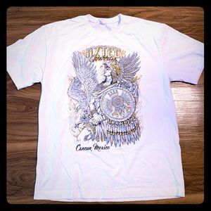 VTG AZTEC WARRIOR CANCUN T-SHIRT. MENS LARGE.